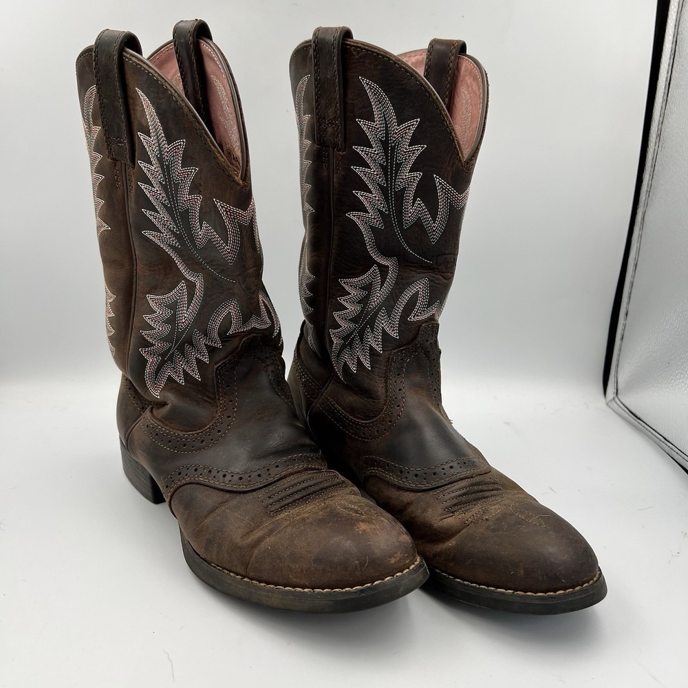Ariat Heritage Stockman Women's 8 B Western Cowboy Boots Driftwood Brown 29427